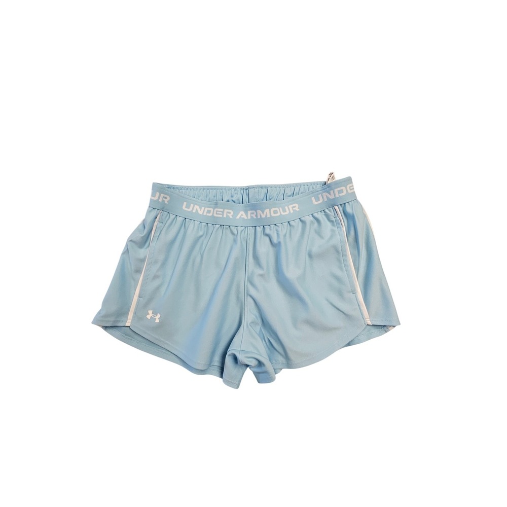 Under Armour Play Up Shorts Light Blue Athletic Running Training Womens XS